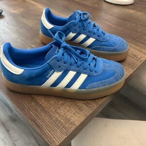 Adidas Samba Blue and White Sneakers only wore once